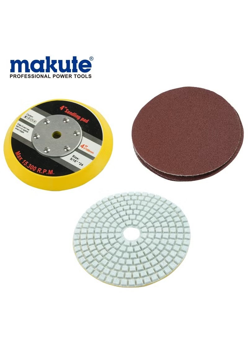 ماكيوت ماكينة صنفرة الأسطح ثلاثية الرؤوس Makute TG121-230 بقوة 2450 واط، قرص صنفرة 230 مم، سرعة قابلة للتعديل من 2500 إلى 4800 دورة في الدقيقة، أداة احترافية للجدران والأرضيات والجص - Image 2